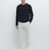 Leinenhose mit konischer Passform Leinenhose mit konischer Passform