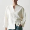 Leinenjacke mit Knopfdetails