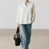 Leinenjacke mit Knopfdetails