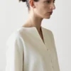 Leinenjacke mit Knopfdetails