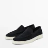 Loafer aus Spaltleder mit Mokassin-Spitze Loafer aus Spaltleder mit Mokassin-Spitze