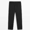 Locker sitzende Hose aus kühler Wollmischung mit Abnähern Locker sitzende Hose aus kühler Wollmischung mit Abnähern