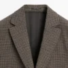 Maßgeschneiderter Blazer aus Wolle mit Karomuster Maßgeschneiderter Blazer aus Wolle mit Karomuster