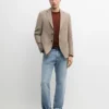 Maßgeschneiderter Leinen-Blazer mit Taschendetails