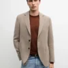 Maßgeschneiderter Leinen-Blazer mit Taschendetails