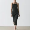 Midi-Kleid aus 100 % Leinen