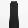 Midi-Kleid aus 100 % Leinen