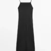Midi-Kleid aus 100 % Leinen