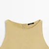 Midi-Kleid aus Leinen mit Neckholder Midi-Kleid aus Leinen mit Neckholder