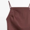 Midi-Kleid aus Stretch-Leinenmischung mit Trägern Midi-Kleid aus Stretch-Leinenmischung mit Trägern