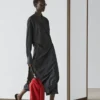 Midi-Kleid mit drapierten Details