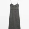Midi-Kleid mit Trägern
