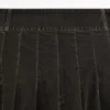 Midi-Röcke aus geflocktem Denim mit Kellerfalten Midi-Röcke aus geflocktem Denim mit Kellerfalten