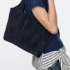 Mittlere Shopper-Tasche aus Spaltleder Mittlere Shopper-Tasche aus Spaltleder