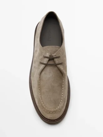 Moc-Toe-Schuhe aus geteiltem Wildleder