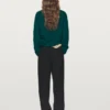 Nadelstreifen-Hose mit weitem Bein Nadelstreifen-Hose mit weitem Bein