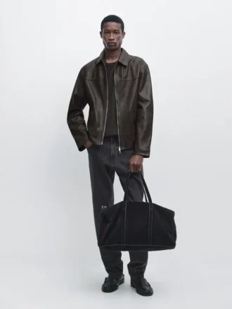 Nappalederjacke