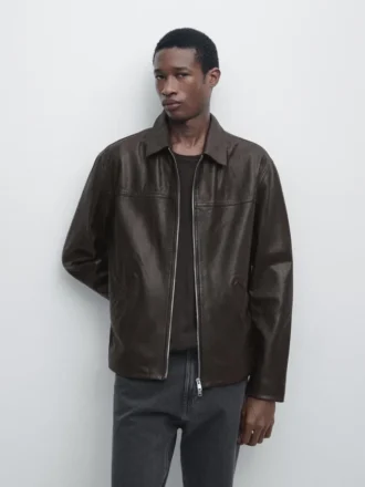 Nappalederjacke