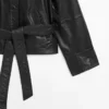 Nappalederjacke mit Gürtel