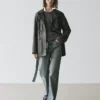 Nappalederjacke mit Gürteldetail Nappalederjacke mit Gürteldetail