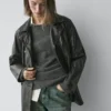 Nappalederjacke mit Gürteldetail Nappalederjacke mit Gürteldetail
