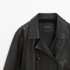 Nappalederjacke mit Gürteldetail Nappalederjacke mit Gürteldetail