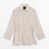 Overshirt aus 100 % Leinen im Waffelstrick Overshirt aus 100 % Leinen im Waffelstrick