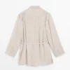 Overshirt aus 100 % Leinen im Waffelstrick Overshirt aus 100 % Leinen im Waffelstrick