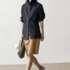 Overshirt aus Baumwollmischung mit Tasche Overshirt aus Baumwollmischung mit Tasche