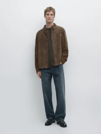 Overshirt aus Wildleder