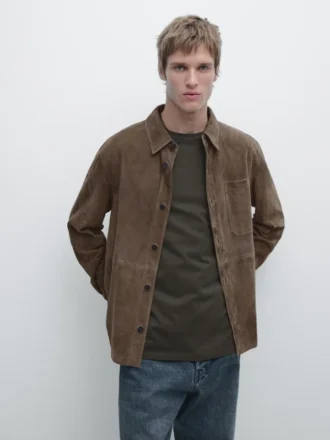 Overshirt aus Wildleder