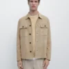 Overshirt aus Wildleder