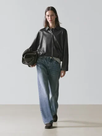 Oversize-Jacke aus Nappaleder Oversize-Jacke aus Nappaleder