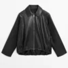 Oversize-Jacke aus Nappaleder Oversize-Jacke aus Nappaleder