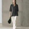 Oversize-Pullover aus Seiden- und Wollmischung