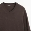 Oversize-Strickpullover mit V-Ausschnitt Oversize-Strickpullover mit V-Ausschnitt