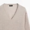 Oversize-Strickpullover mit V-Ausschnitt Oversize-Strickpullover mit V-Ausschnitt
