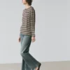 Oversize-T-Shirt mit langen Ärmeln und Streifenmuster Oversize-T-Shirt mit langen Ärmeln und Streifenmuster