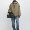 Parka aus Baumwollmischung mit Taschen Parka aus Baumwollmischung mit Taschen