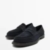 Penny-Loafer aus Spaltleder Penny-Loafer aus Spaltleder