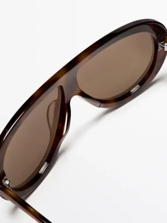 Piloten-Sonnenbrille im Schildpatt-Look