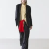 Plissierte Hose aus extrafeiner Wolle