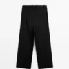 Plissierte Hose aus extrafeiner Wolle