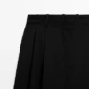Plissierte Hose aus extrafeiner Wolle