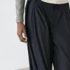 Plissierte Hose aus Wollmischung