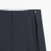 Plissierte Hose aus Wollmischung
