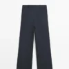Plissierte Hose aus Wollmischung