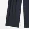 Plissierte Hose aus Wollmischung