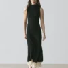 Plissiertes Midikleid mit Rüschen