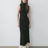 Plissiertes Midikleid mit Rüschen